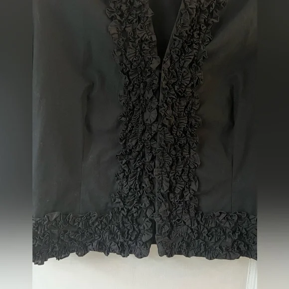 Anne Fontaine Ruffle Top, Sheer Sleeve - Picture 3 of 15